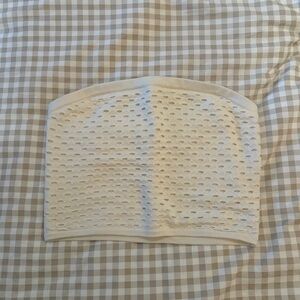 Aerie Cream Eyelet Tube Top